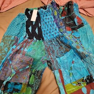 Patchwork boho pants